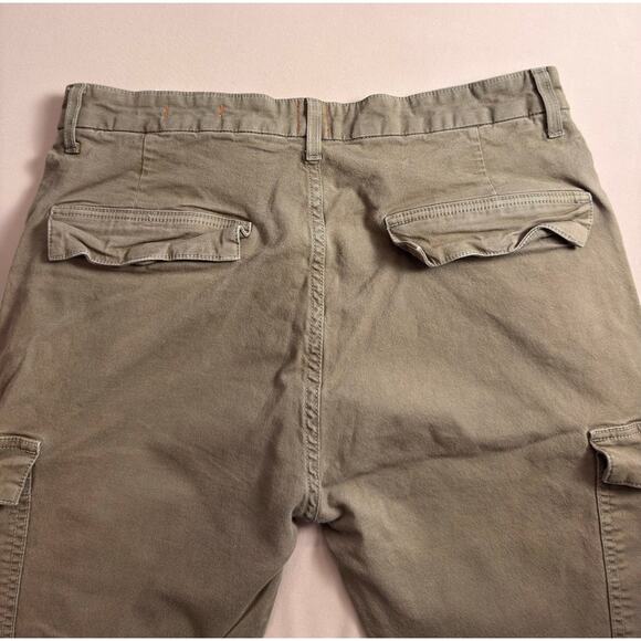 Hiroshi Kato Navy Nail Stretch Cargo Pants — 34 (Dark Green) - Picture 16 of 16